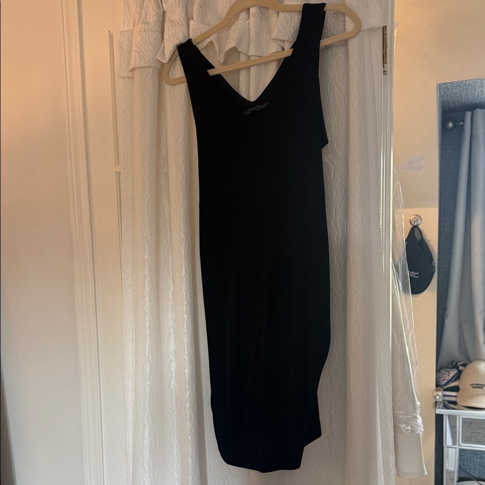 All Saints Black Midi Dress with back clasp